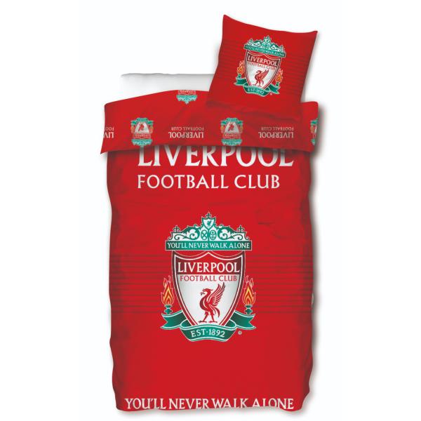 Housse de couette FC Liverpool, Rouge, 140x200cm, 1 personne, 100% Coton