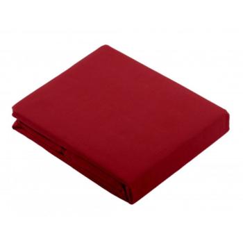 Drap plat uni 240x300cm, 2 personnes, Couleur Rouge, 100% Coton 57 fils, Oeko-Tex