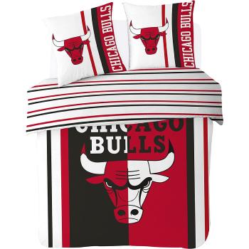 Housse de couette Basket Chicago Bulls, Rouge/Noir, 200x200cm, 100% Coton Oeko-Tex