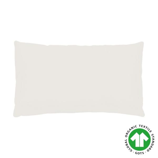 Taie d'oreiller coton biologique, 50x70cm, Couleur lin, 100% Coton 57 fils, Oeko-Tex